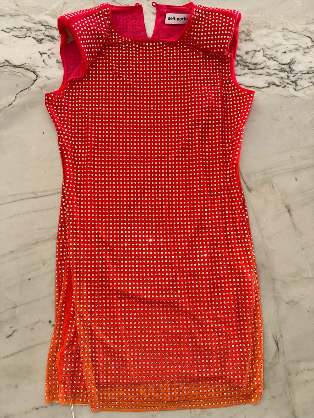 Self-Portrait Hot Pink Embellished Dress - Picture 3 of 7
